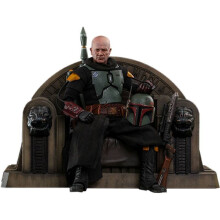 Figurina Hot Toys TMS056 - Star Wars : The Mandalorian - Boba Fett Repaint Armor Version & Throne Standard Version