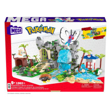MEGA Pokemon Action-Figuren-Bausteine für Kinder, Dschungel-Abenteuer mit 1362 Teilen, 4 beweglichen Figuren, ab 7 Jahren (Amazon Exklusiv)