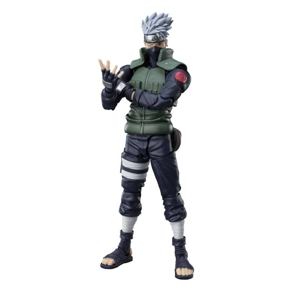 Bandai Naruto Shippuden S.h. Figuarts Action Figure Kakashi Hatake -The Famed Sharingan Hero - 16 Cm