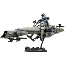 Figurina Hot Toys TMS076 - Star Wars : The Clone Wars - Commander Appo And Barc Speeder