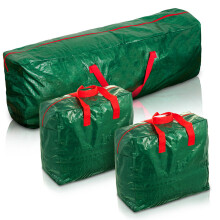 LIVIVO 3 X Large Christmas Storage Zip Bags Tree, Decorations, Lights With Handles Xmas