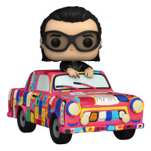 Funko U2 POP ! Rides Super Deluxe Vinyl Figure AB Car With Bono - 15 CM