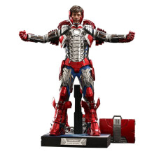 Figur Hot Toys MMS600 - Marvel Comics - Iron Man 2 - Tony Stark Mark 5 Suit Up Deluxe-utgave