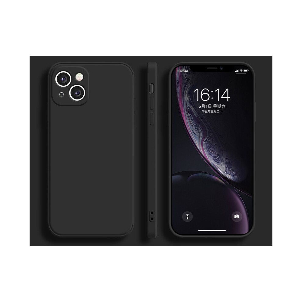 (For Iphone Pro Max, ) Liquid Silicon Gel Case For Iphone 14 Series Black 5055546015938