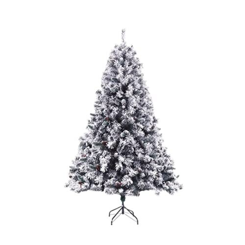 Evre (8ft) EVRE Snow Flock Christmas Tree Pine Cone & Berries 2