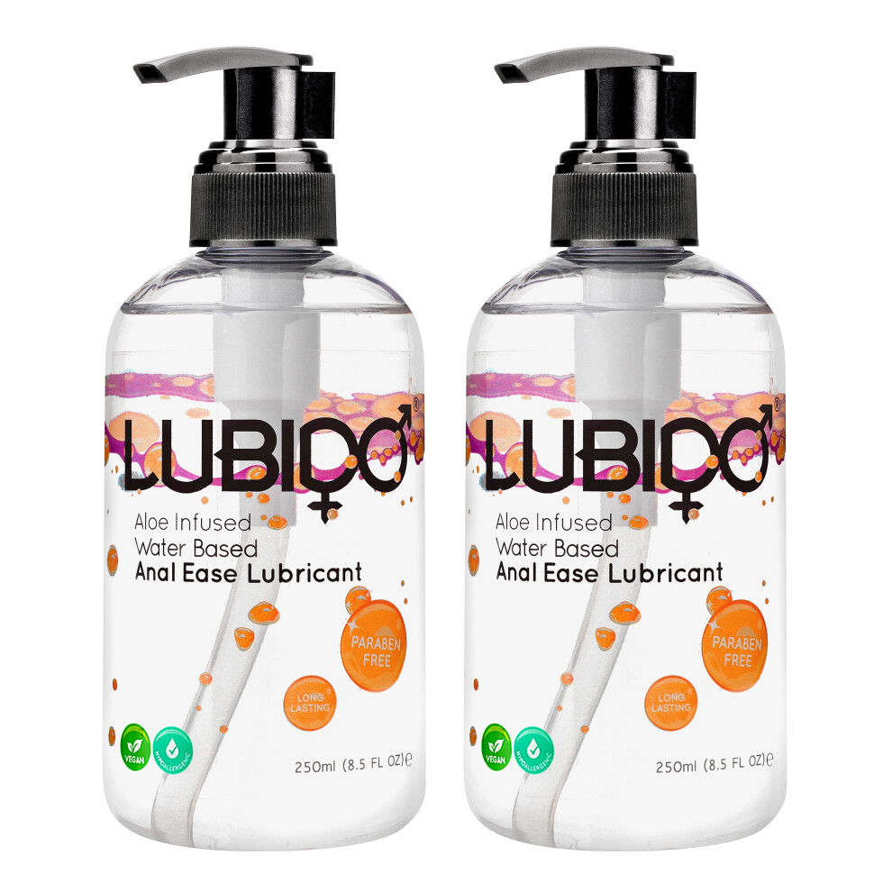 Lubido 2 X 250Ml Anal Aloe Infused Water Based Sex Lubricant Lube