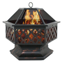 Garden Outdoor Fire Bowl Fire Pit BBQ Brazier with Mesh Best