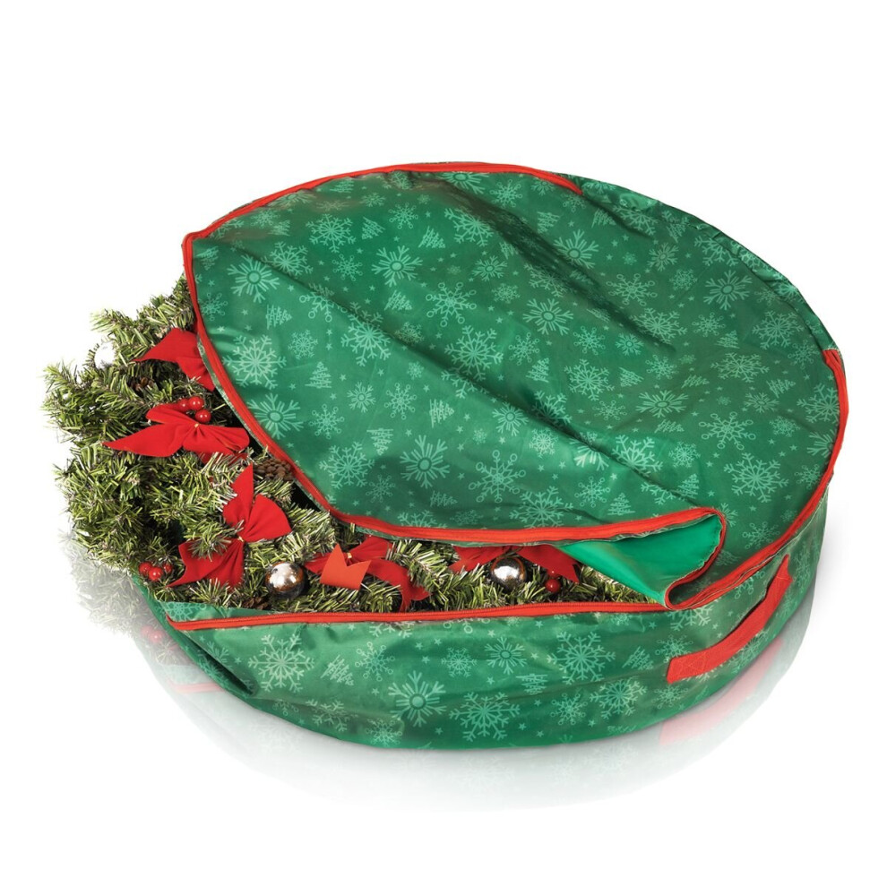 Christmas Village Premium Wreath Storage Bag