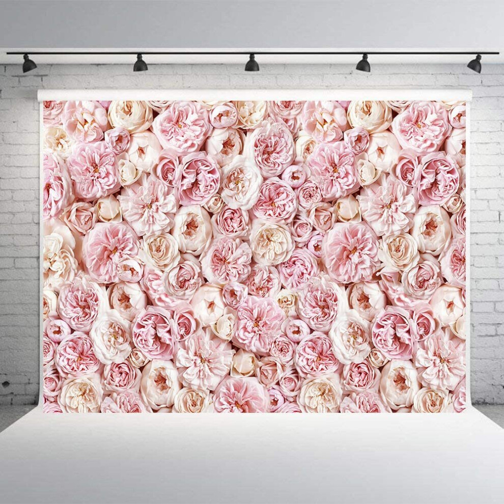 Floral Wall Backdrop 7X5 FT PINK Rose Flower Curtain Party Backdrops 