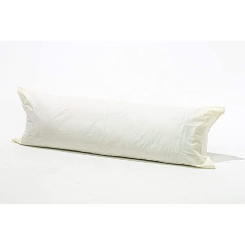 Small Double 4Ft 48 Cream Long Bolster Body Pillow with Free Case Amigozone