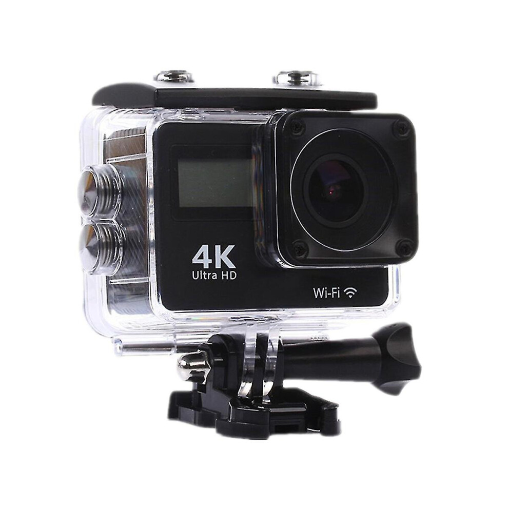 (Black) Underwater Action Camera Ultra Hd 4K Waterproof Wifi Sport Camera For Diving Black 768655133640
