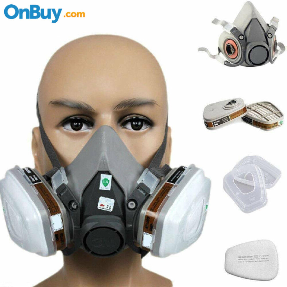 6200 Half Face Cover Gas Mask Chemical Spray Painting Respirator NBX