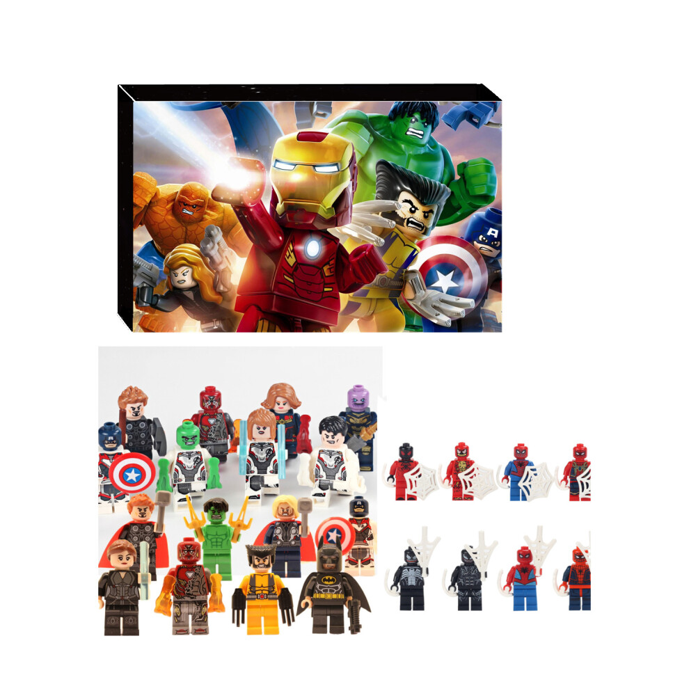 2023 Advent Calendar Christmas Halloween Countdown Superhero Minifigures Toys 24 Days Xmas Countdown Gifts