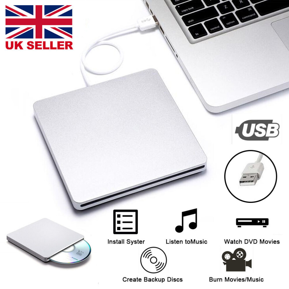 USB External Slot DVD CD RW Drive Burner Super drive Apple Mac book