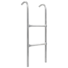 vidaXL 2-Step Trampoline Ladder Steel Silver 72 cm Outdoor Activity Step