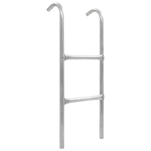 vidaXL 2-Step Trampoline Ladder Steel Silver 72 cm Outdoor Activity Step