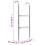 vidaXL 2-Step Trampoline Ladder Steel Silver 72 cm Outdoor Activity Step 4
