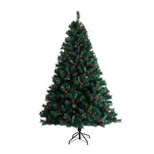 Evre (7ft) EVRE Spruce Christmas Tree Pinecones & Berries 2
