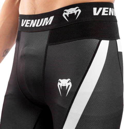 (X-Large) Venum No Gi Grappling Black/White Compression Spats 1