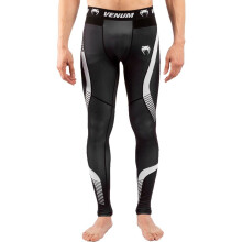 (X-Large) Venum No Gi Grappling Black/White Compression Spats