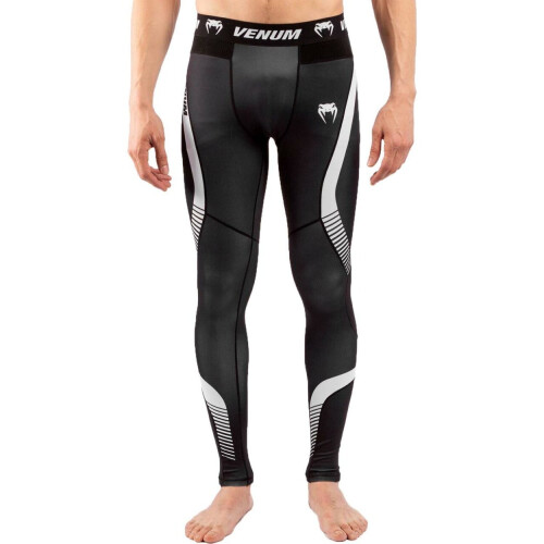 (X-Large) Venum No Gi Grappling Black/White Compression Spats