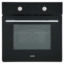 Baridi 60cm Built-In Five Function Fan Assisted, Single, Integrated Electric Oven, 55L Capacity, Black - DH124