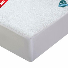 (Cot bed(70x140x15cm)) Best Waterproof Mattress Protector Terry Towel Fitted Sheet Bed Cover All Sizes