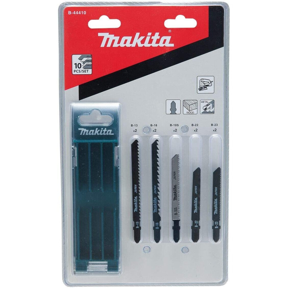 Makita B-44410 10 Piece Jigsaw Blades 50mm 70mm Wood Metal Plastic Aluminium