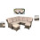 Dellonda Chester Outdoor Rattan Wicker Corner Sofa & Adjustable Table Set - DG89 5