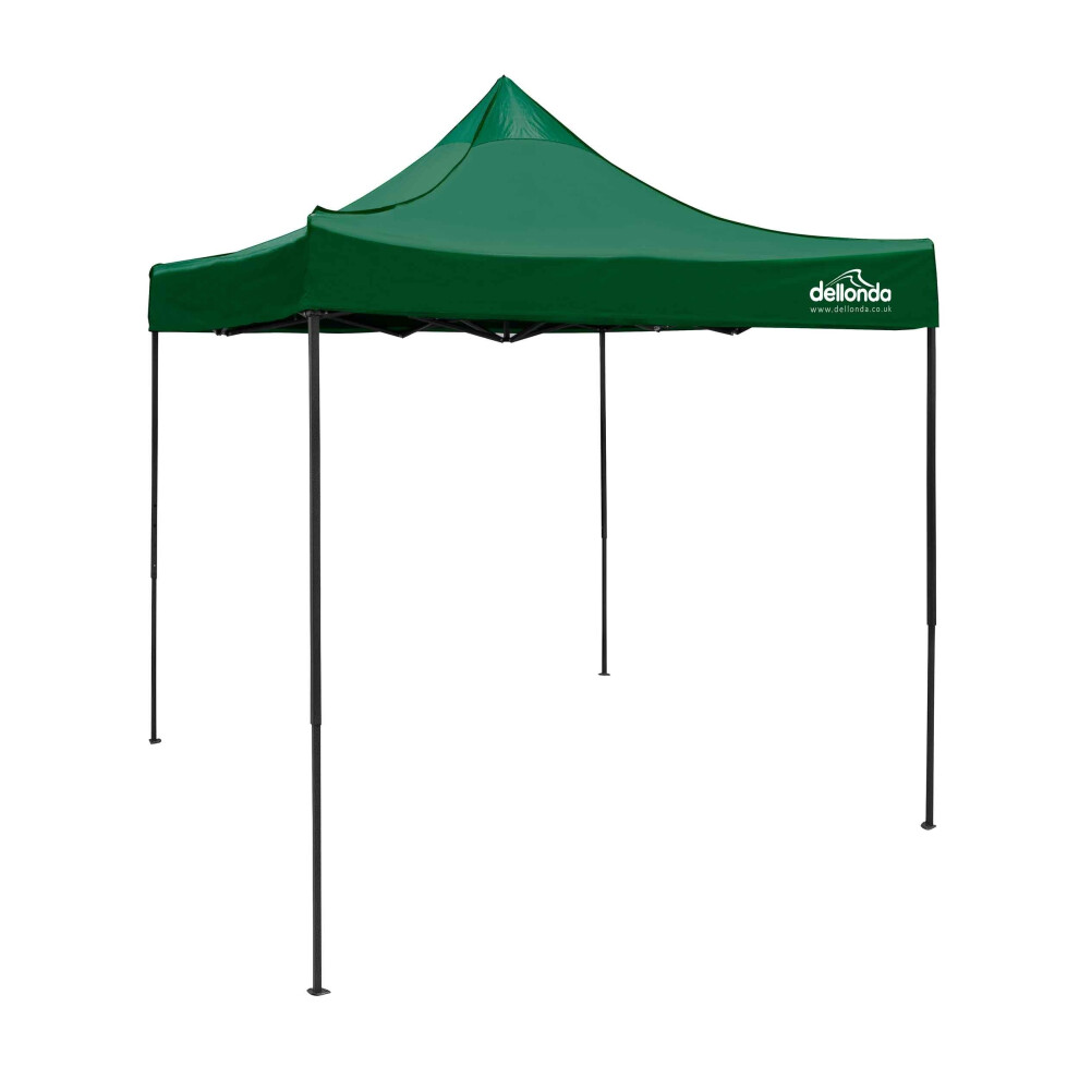 Premium 2x2m Pop-Up Gazebo, Heavy Duty, Water Resistant, Carry Bag, Stakes & Weight Bags - Dark Green - DG128