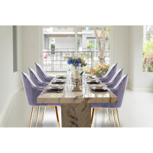 (Grey, 1 Chair ) Velvet Dining Room Chairs Soft Padded Home Chairs