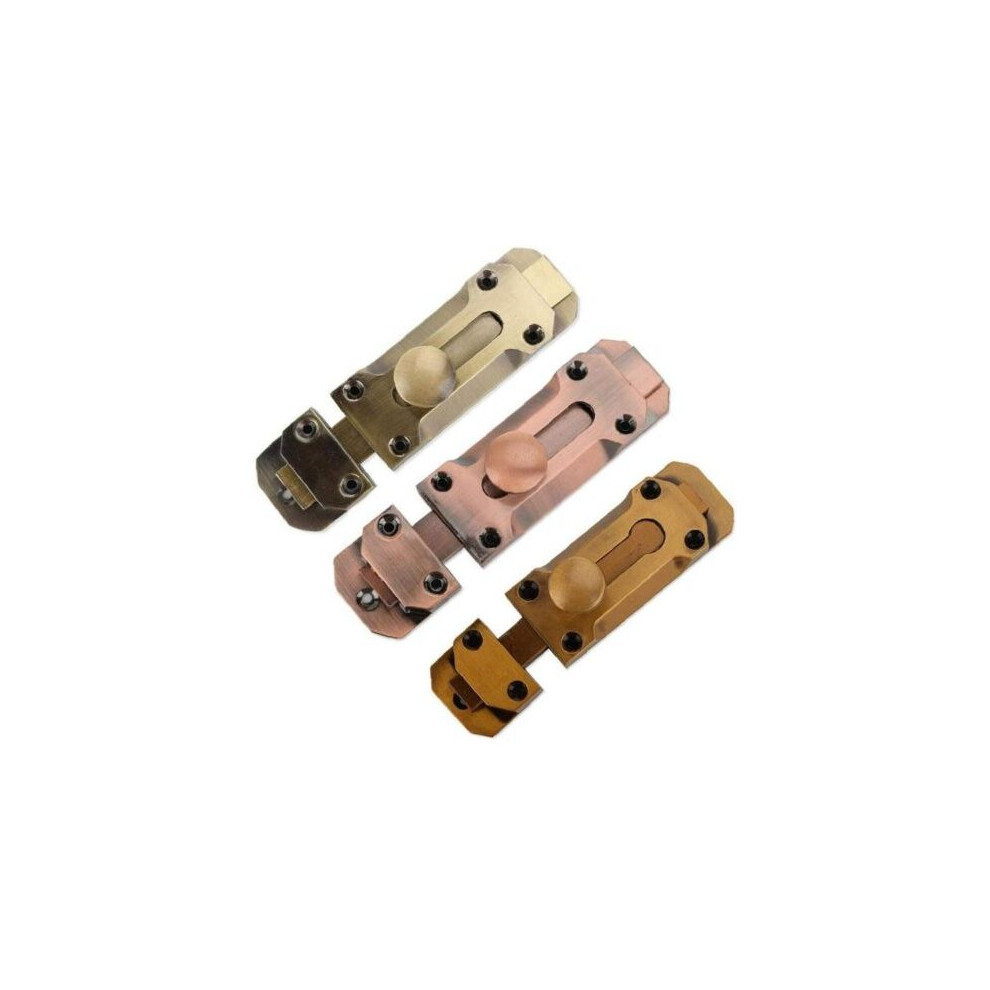 Solid Brass/Chrome Sliding Door Bolt Dead Lock Security Catch/Latch