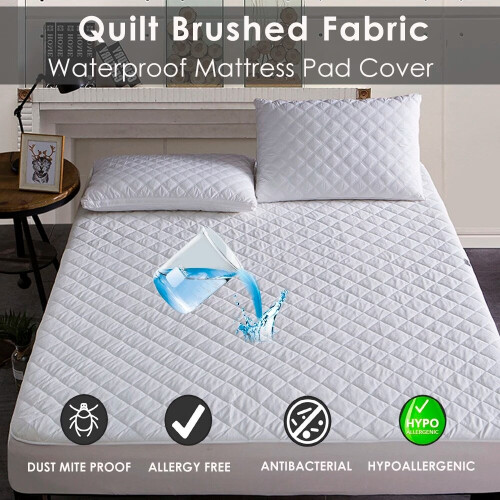 (COT BED) Best Extra Deep Quilted Waterproof Matress Protector Fitted Bed Cover 1