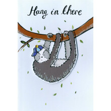 Hang In There, Sloth Any Occasion Greeting Card Hello You Range Blank Inside