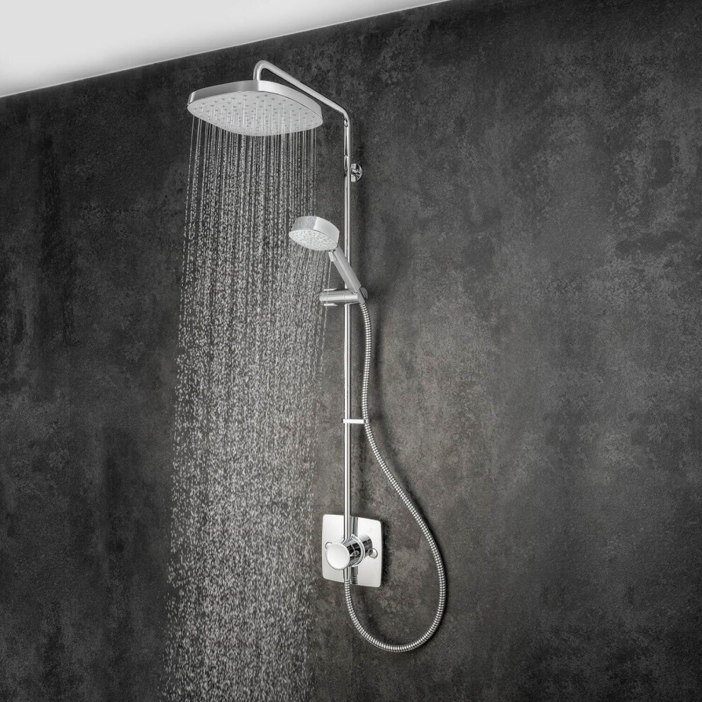 Mira Opero Bathroom Thermostatic Mixer Shower Chrome Twin Adjustable Head Modern