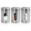 Vivo Kitchen Canister Set 3 Piece Coffee Tea Sugar Caddy Clear Viewing Window Silver 1