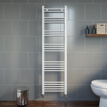 Modern Bathroom 1600 x 450mm Heated Towel Rail Radiator Straight White 22 Rails