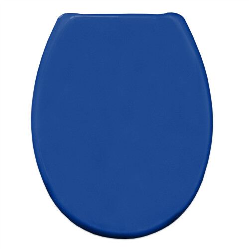 Traditional Toilet Seat Blue Bathroom Round Bottom Fix Plastic Bemis