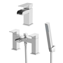 Waterfall Basin Sink Mono Mixer Tap Bath Shower Mixer Tap Chrome Lever Bathroom