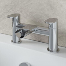 Bathroom Waterfall Bath Mixer Filler Tap Modern Lever Handle Deck Mounted Chrome