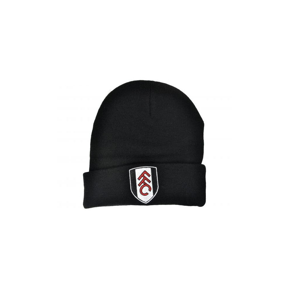 Fulham FC Crest Knitted Turn Up Hat Official