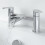 Bathroom Waterfall Bath Mixer Filler Tap Modern Lever Handle Deck Mounted Chrome 2