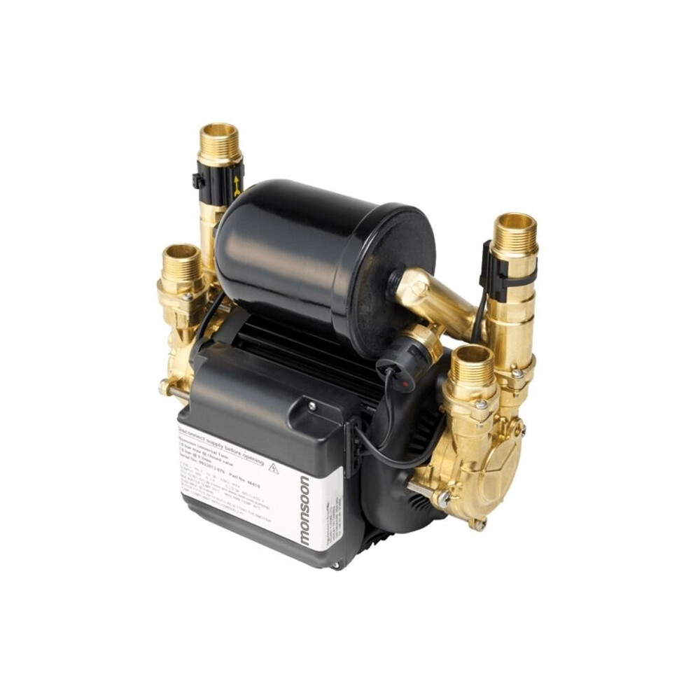 Stuart Turner Shower Pump Monsoon Universal 4.5 Bar Twin Impeller Brass 46412 5050400464129