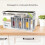 Vivo Kitchen Canister Set 3 Piece Coffee Tea Sugar Caddy Clear Viewing Window Silver 5