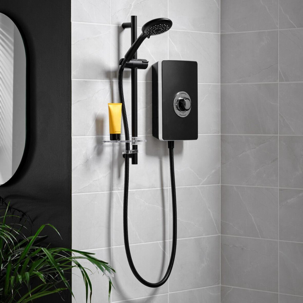 Triton Aspirante Enhance Electric Shower 8.5Kw Matte 5 Spray Head Modern Black