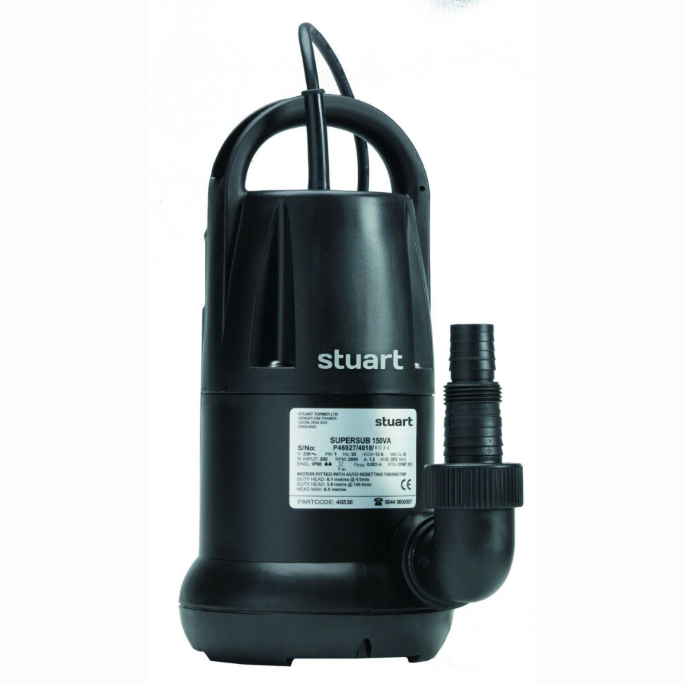 Stuart Turner Submersible Supersub 250VA Automatic Float Switch Pump 46539