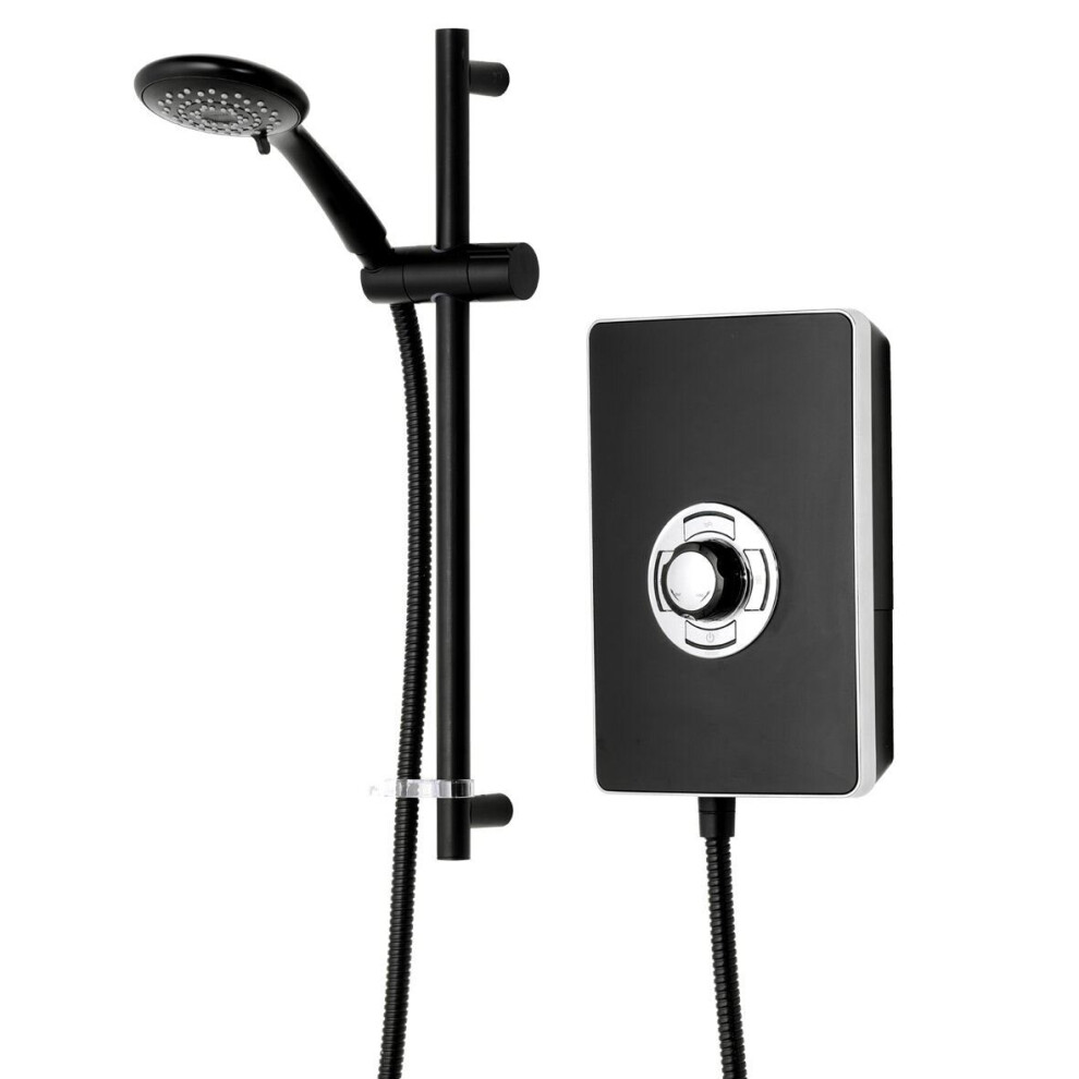 Triton Aspirante Enhance Electric Shower 9.5Kw Matte 5 Spray Head Modern Black