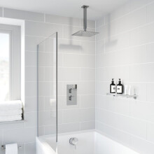 Thermostatic Concealed Square Shower Bath Filler Ceiling Mounted Fixed Head