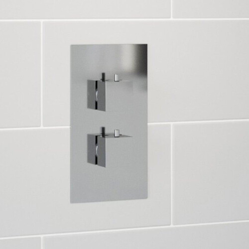 Thermostatic Concealed Square Shower Bath Filler Ceiling Mounted Fixed Head 2