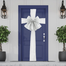 Christmas Village Extra Large Double Deluxe Door Bow Full Wrap Elegant Christmas Traditional Bow